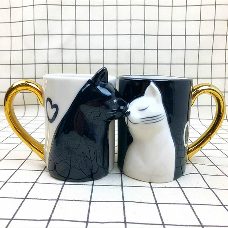 Kissing Cat Mugs