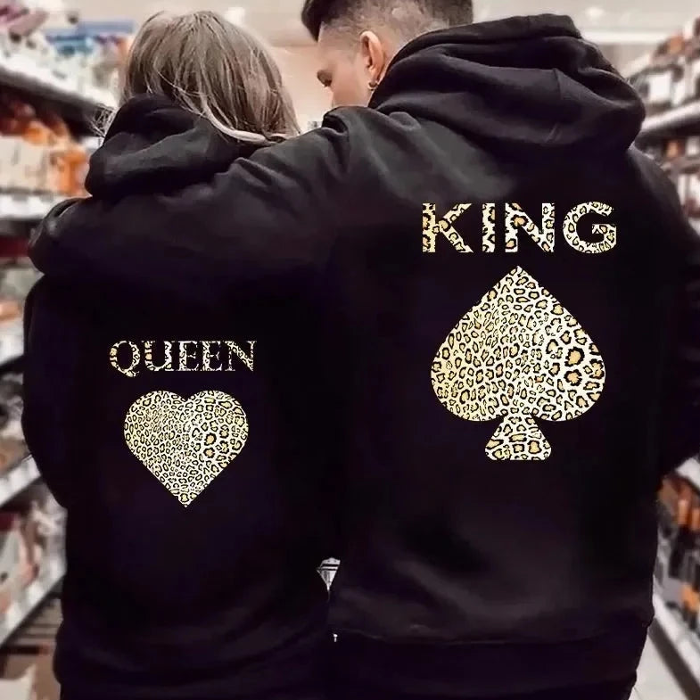 Leopard King and Queen Couple Hoodies