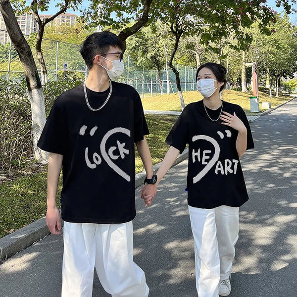 Lock Heart Cute Couple Shirts | My Couple Goal
