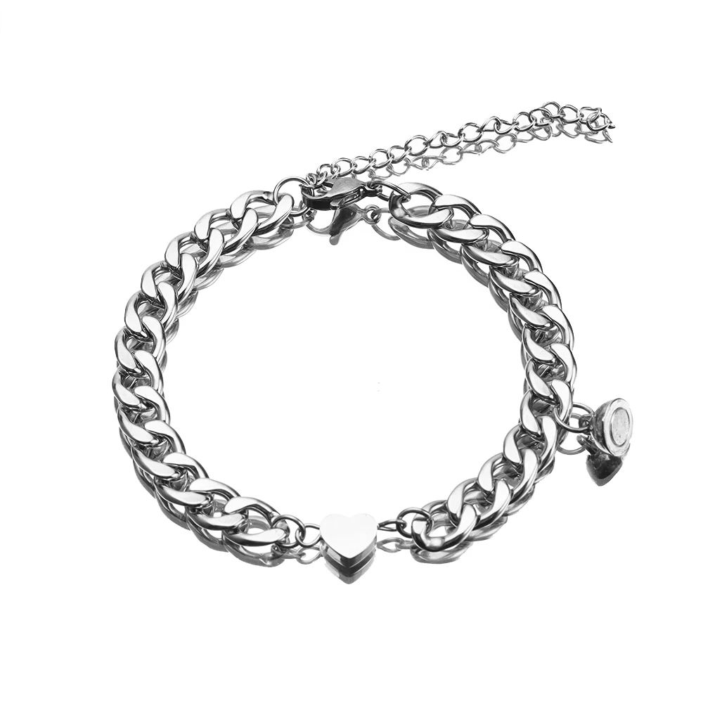 Magnetic Heart Bracelets for Couples