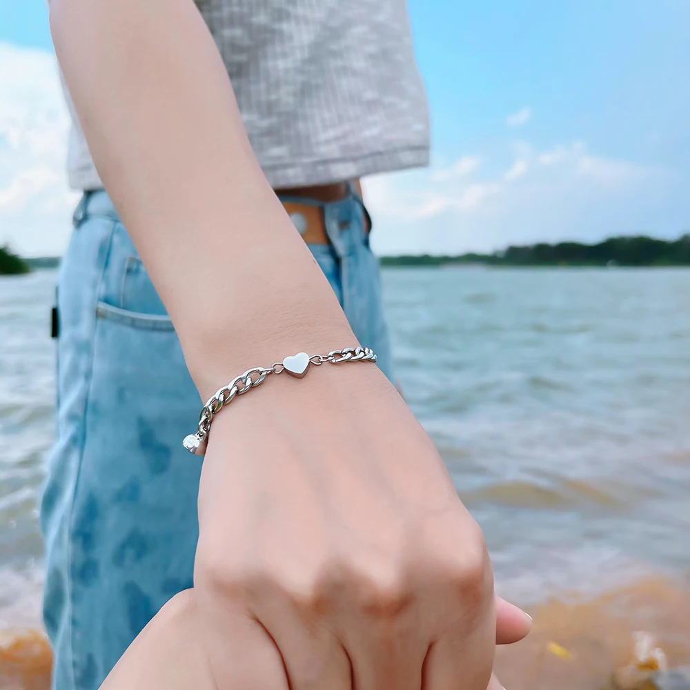 Magnetic Heart Bracelets for Couples