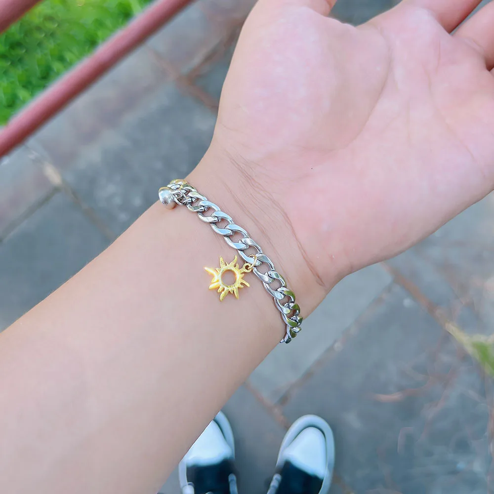 Magnetic Sun and Moon Couple Bracelets