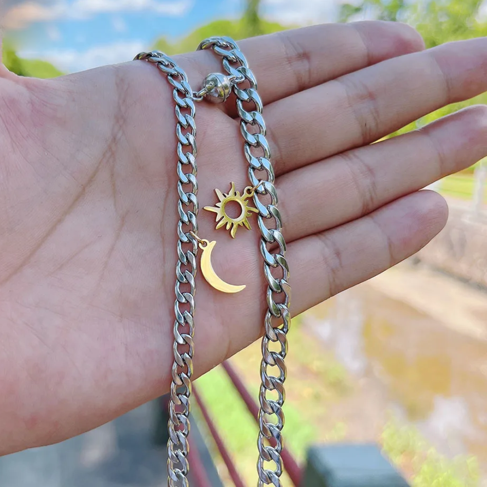 Magnetic Sun and Moon Couple Bracelets