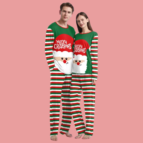 Matching Christmas Pajamas Santa