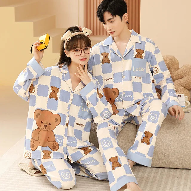 Matching Cotton Pajamas for Couples