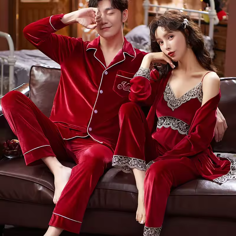 Matching Couple Valentine Pajamas