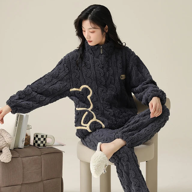 Korean winter pajamas hotsell