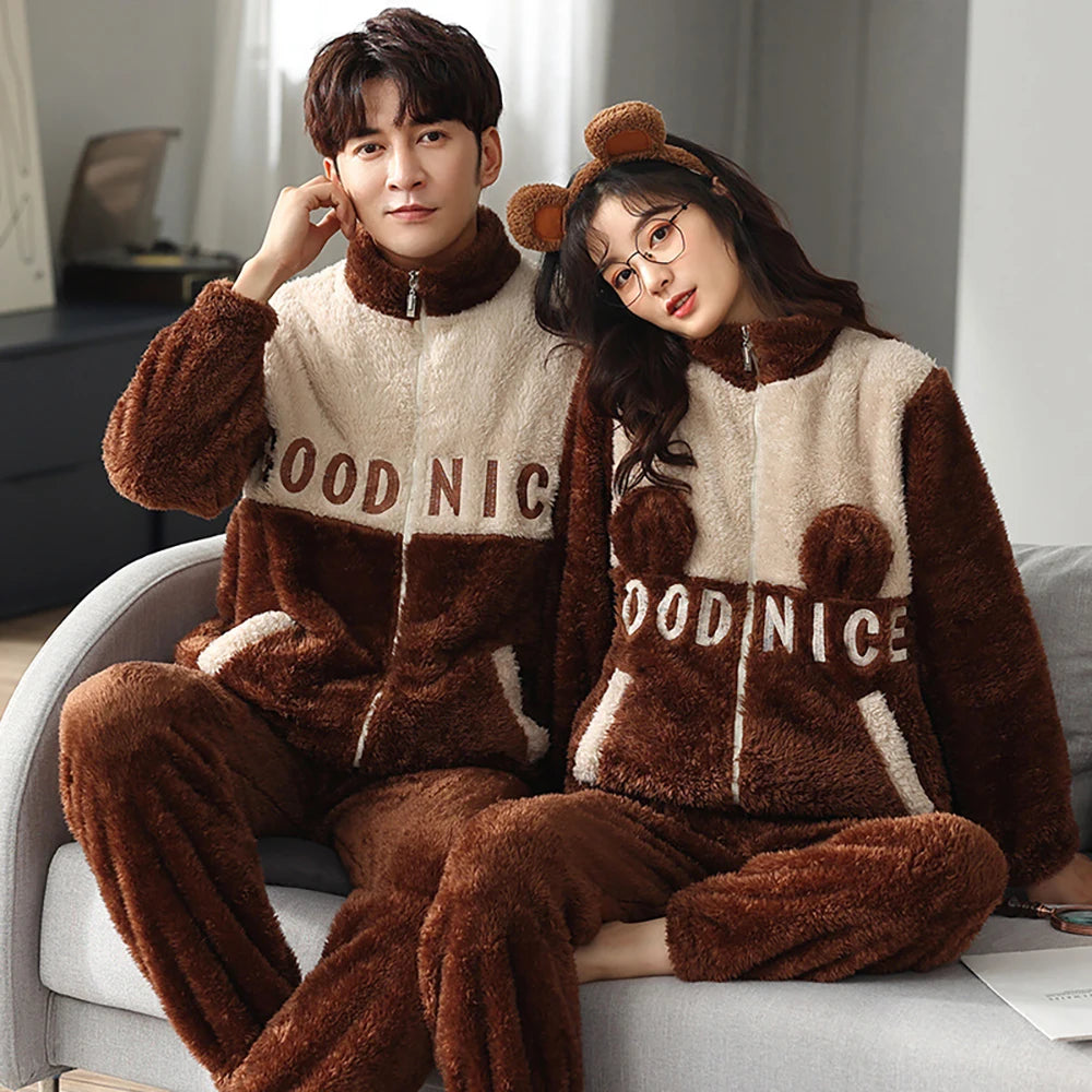 Matching Couple Winter Pajamas