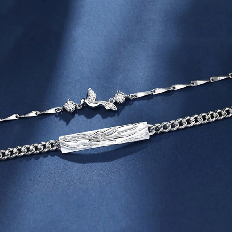 Matching Silver Bracelets for Couples