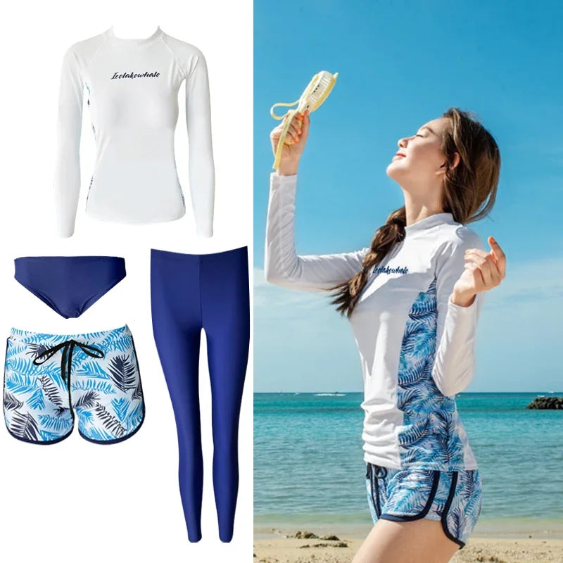 Matching Blue Swimsuits for Couples