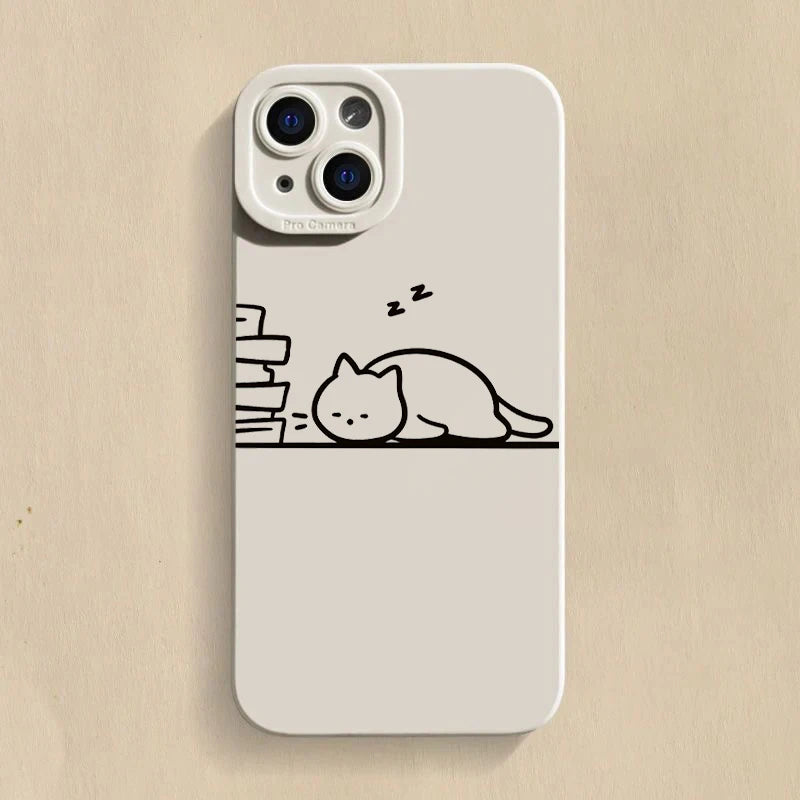 Matching Cat Couple Phone Case