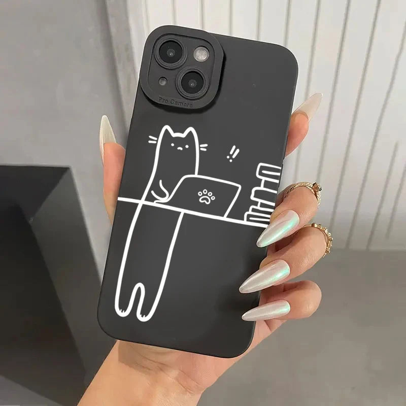 Matching Cat Couple Phone Case
