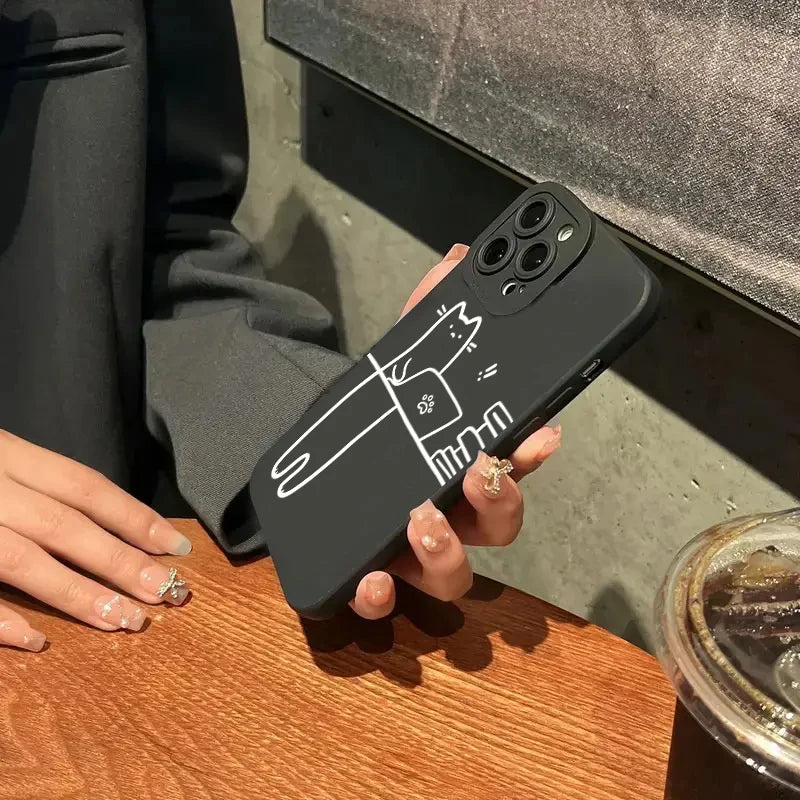 Matching Cat Couple Phone Case