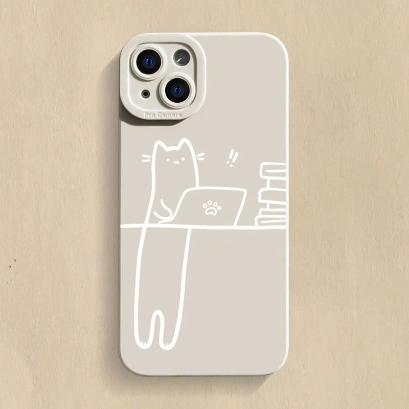 Matching Cat Couple Phone Case