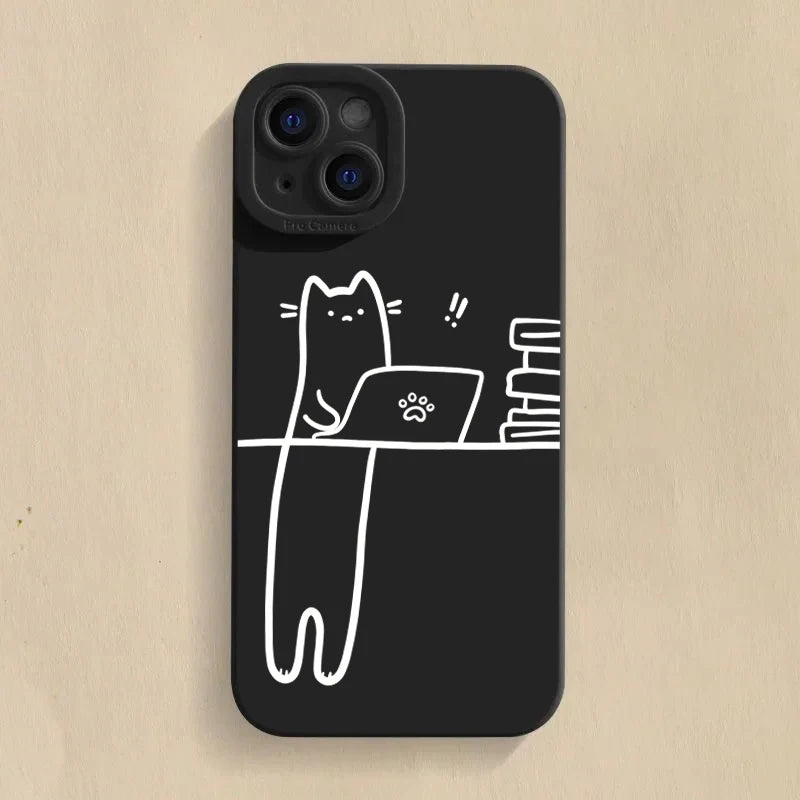 Matching Cat Couple Phone Case