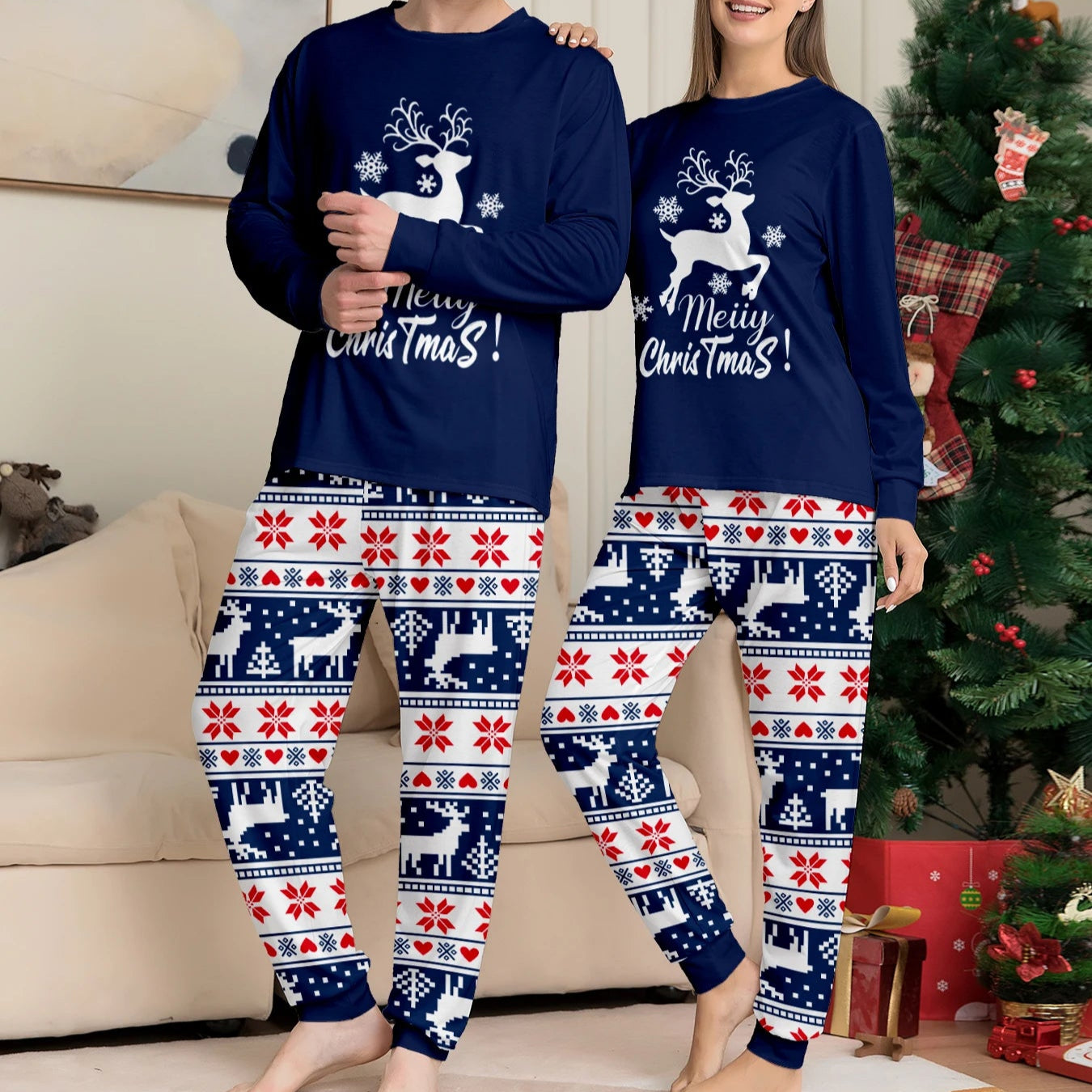 Matching Christmas Couple Pajama