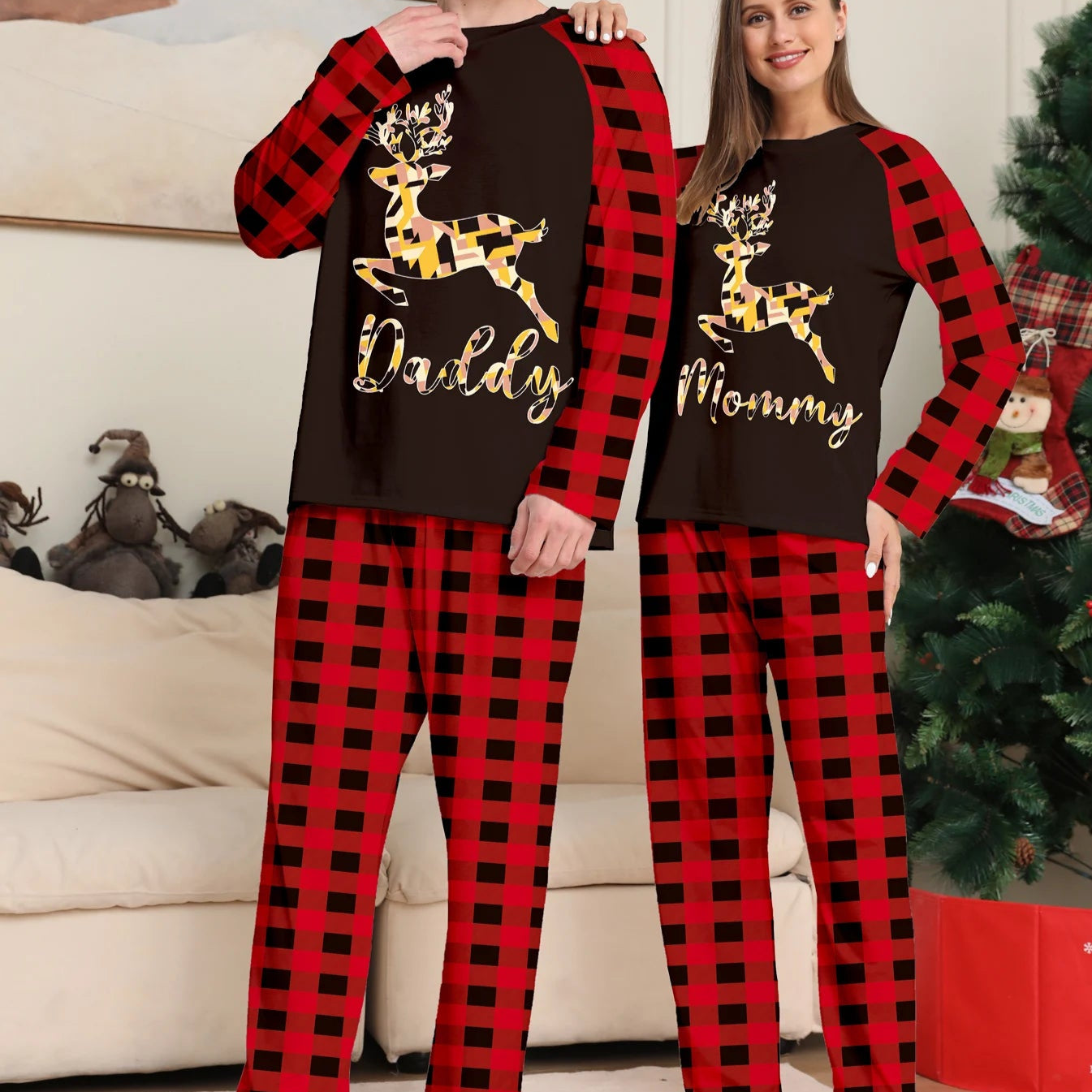Matching Christmas Couple Pajamas