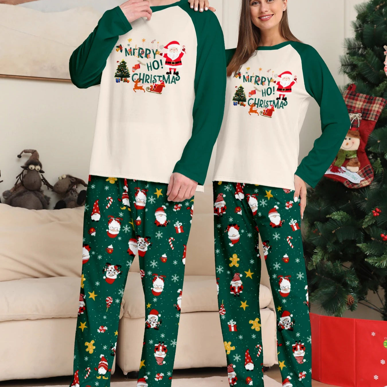Matching Christmas Pajamas Couple