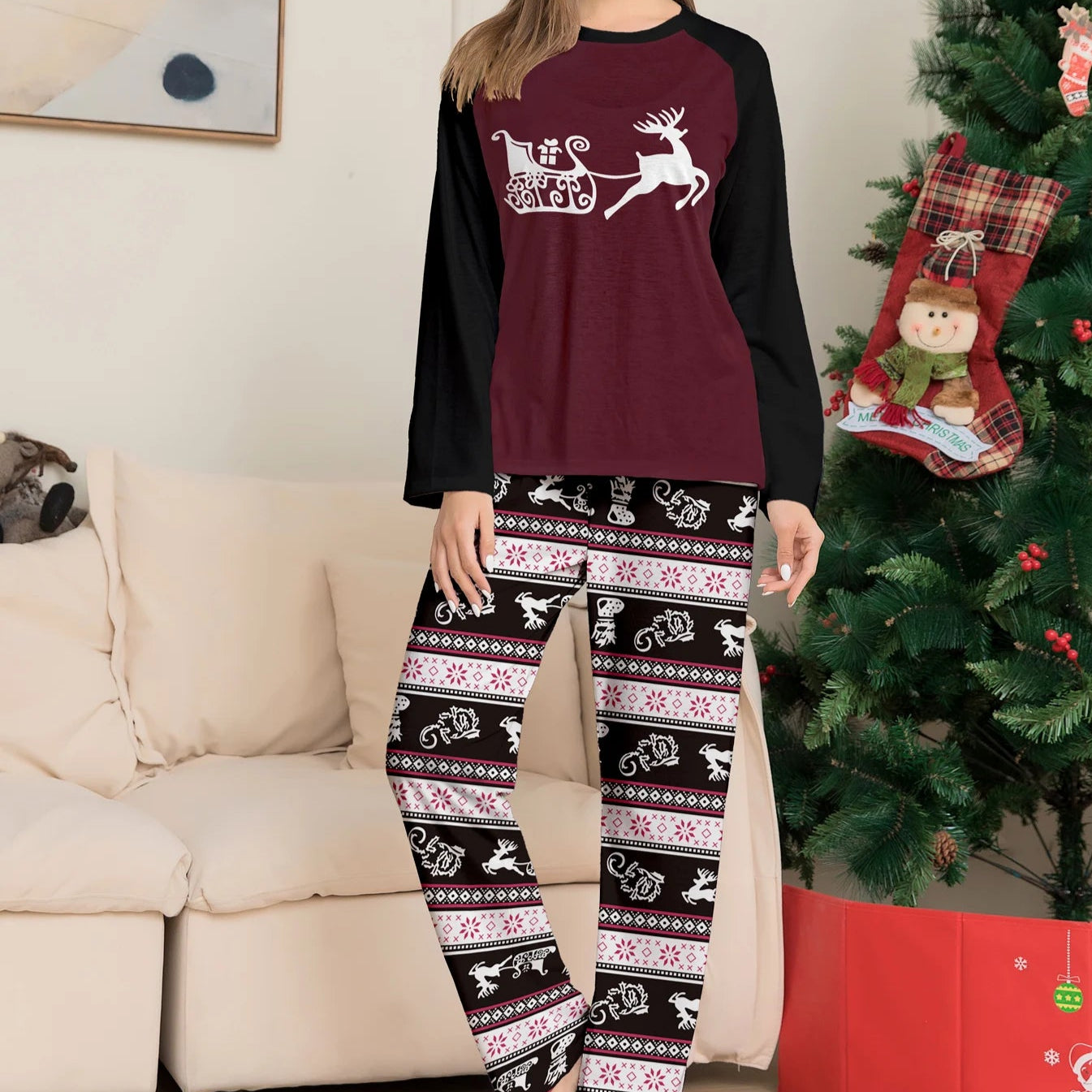 Matching Couples Christmas Pajamas