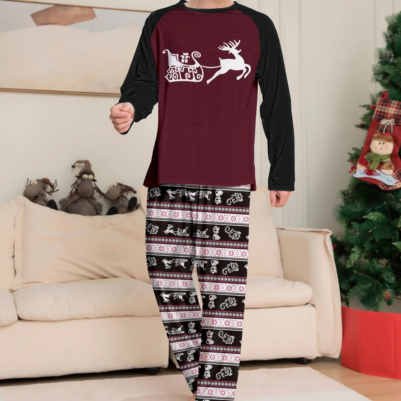 Matching Couples Christmas Pajamas