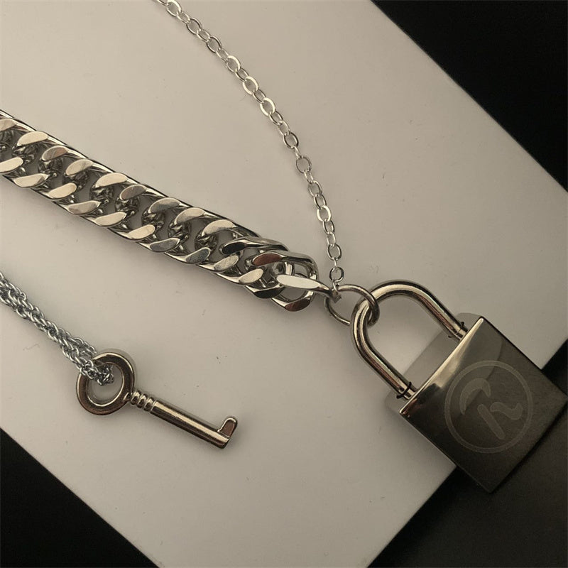Matching key and lock necklaces