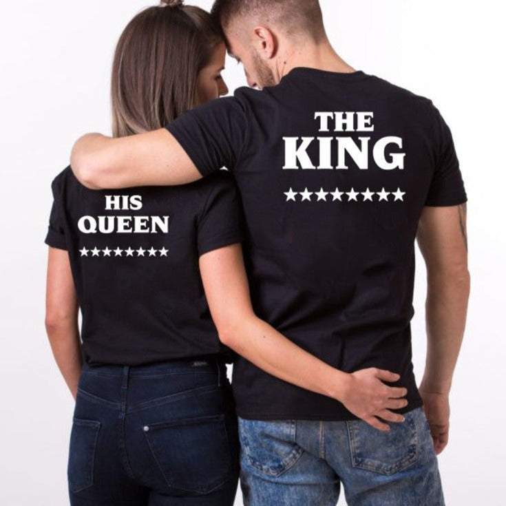 Matching shirts The king and his queen