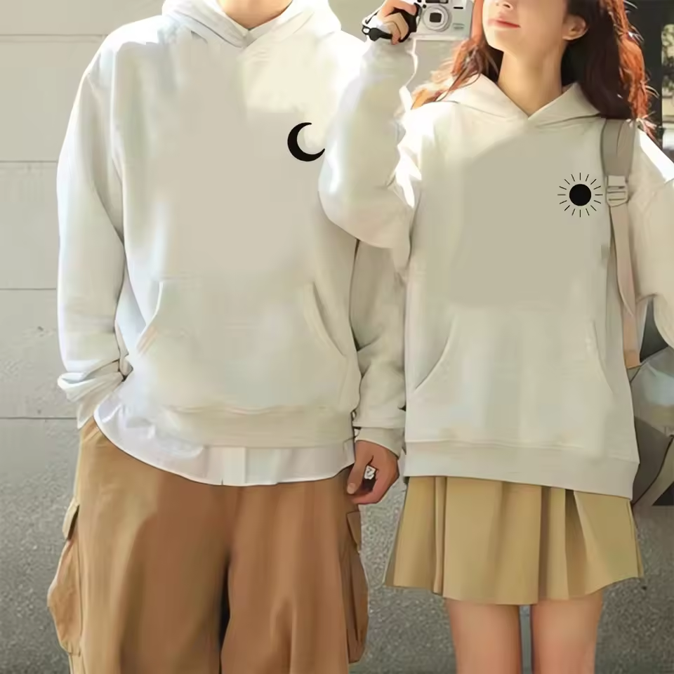 Moon Sun Couple Hoodies