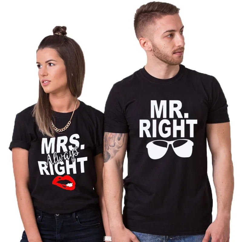 Mr Right Mrs Always Right Shirts