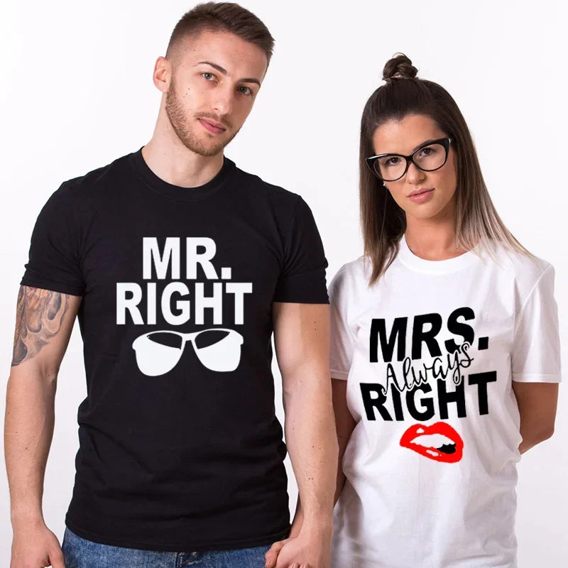 Mr Right Mrs Always Right Shirts
