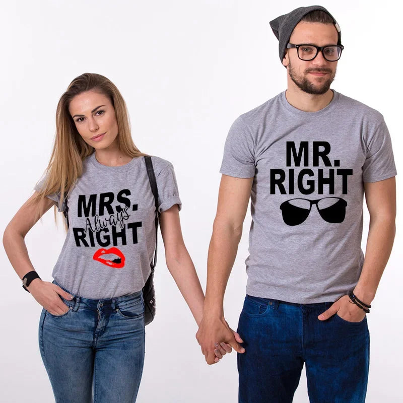 Mr Right Mrs Always Right Shirts