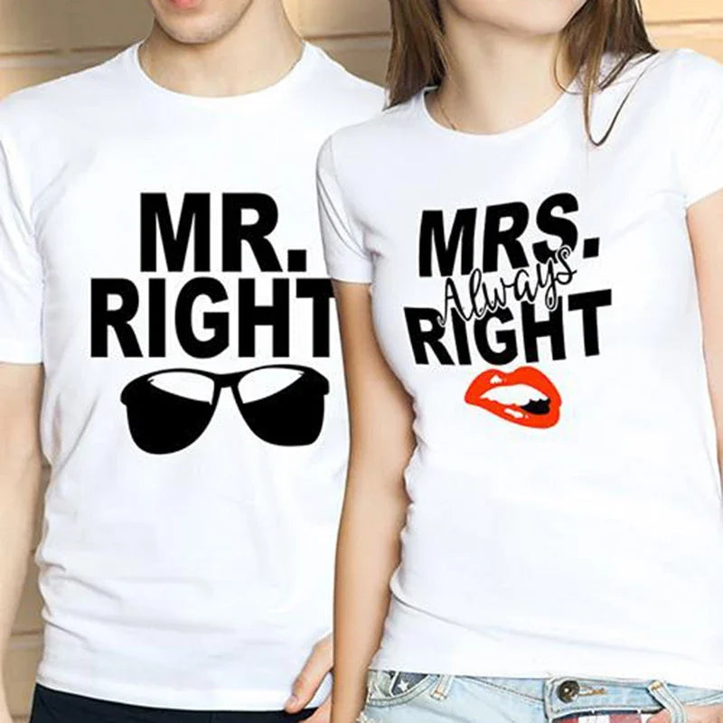 Mr Right Mrs Always Right Shirts