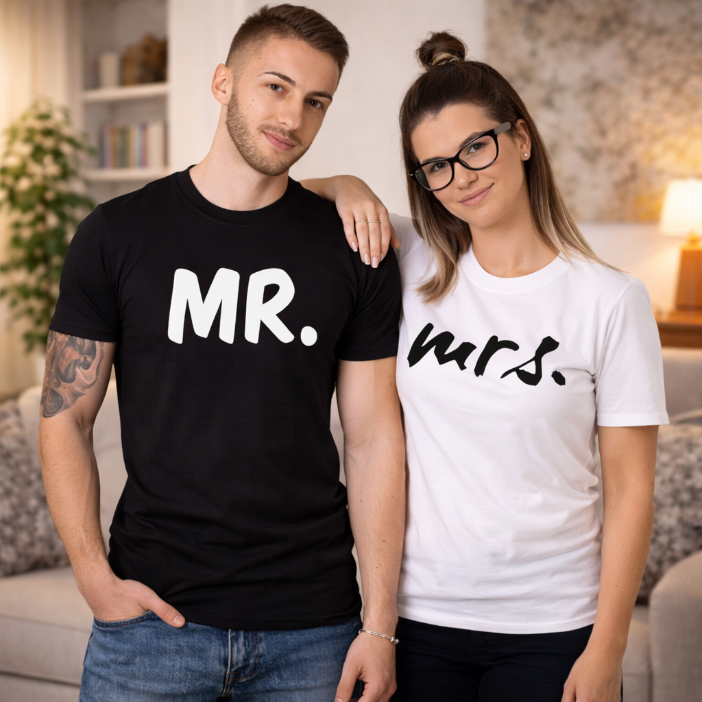 Mr and mrs t shirts