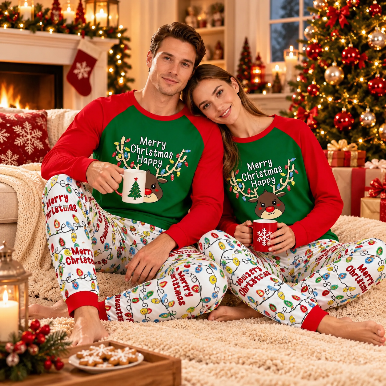 Christmas Pajamas Matching Couple
