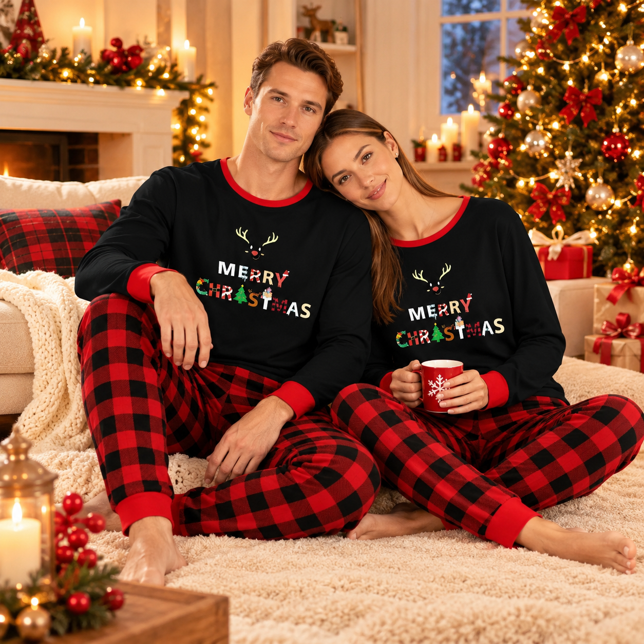 Christmas Matching Couple Pajamas