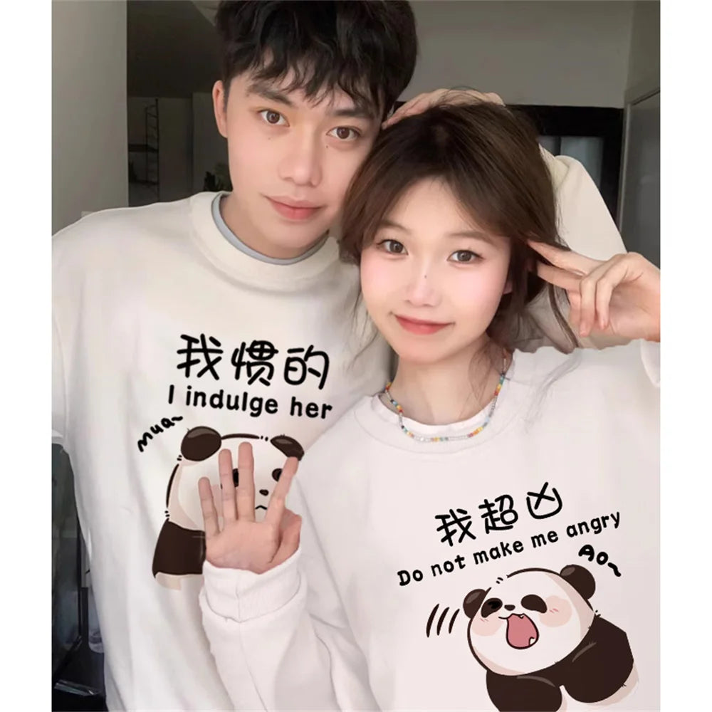Panda Matching Sweatshirt for Couples