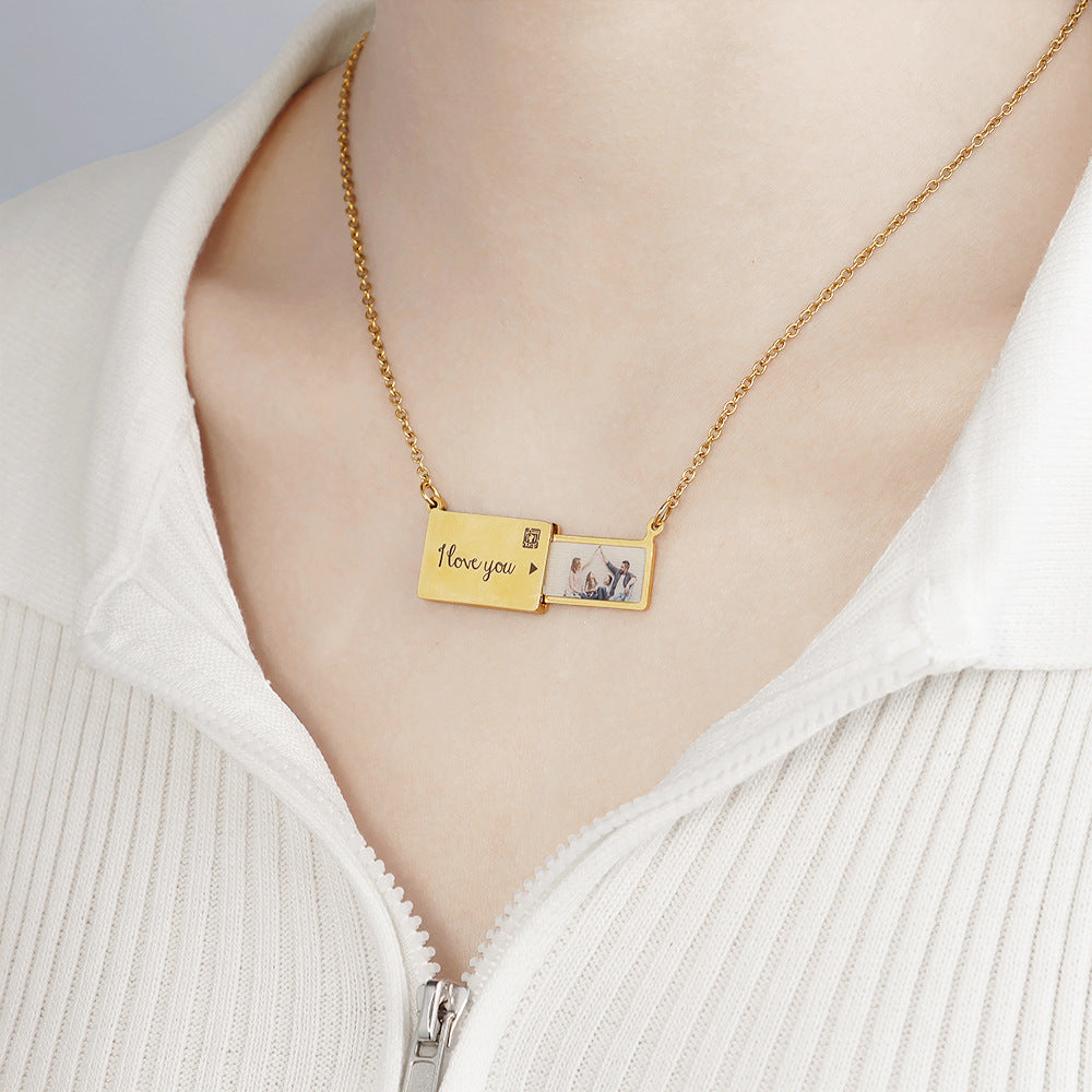 Personalised Love Letter Photo Necklace