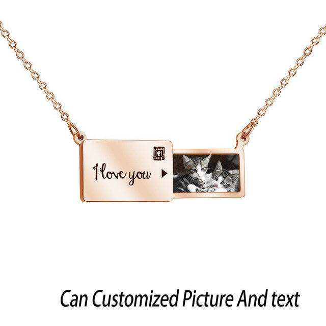 Personalised Love Letter Photo Necklace