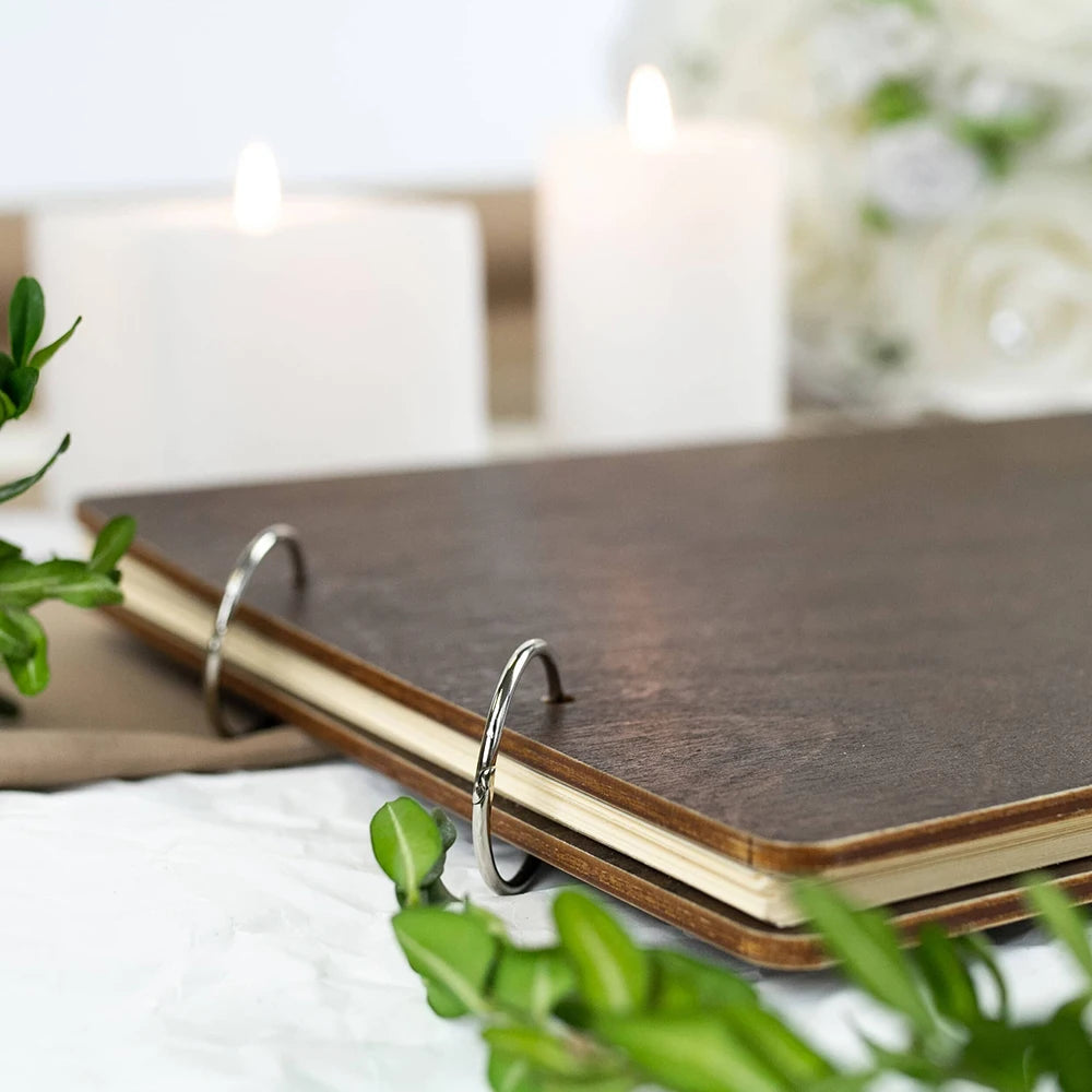 Personalised Wooden Wedding Guest Book