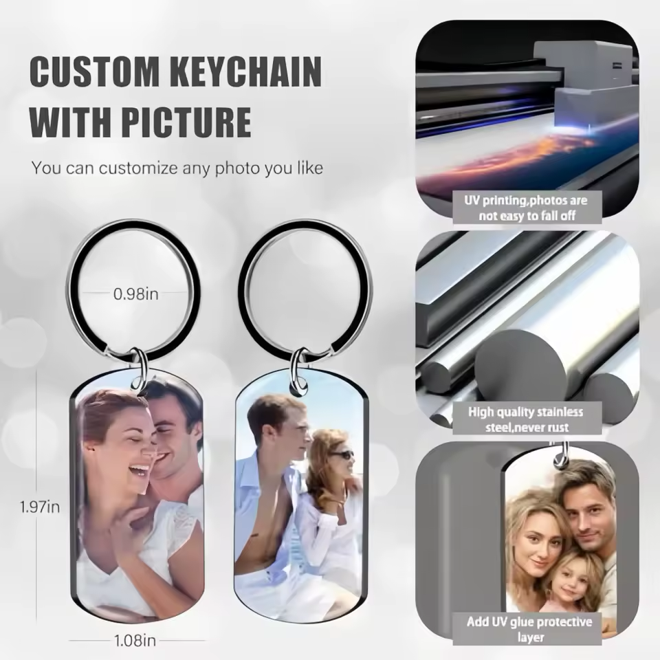 Personalized Photo Keychain for Couples