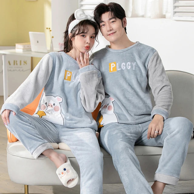 Husband wife matching pajamas hot sale