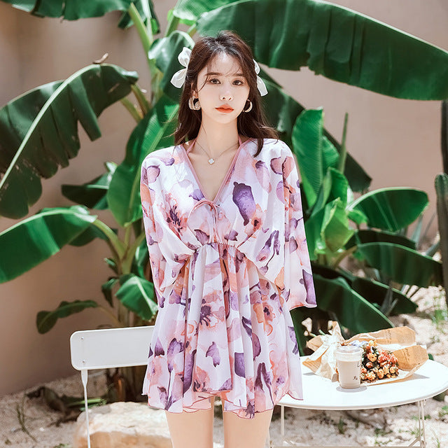 Pink couples bathing suits