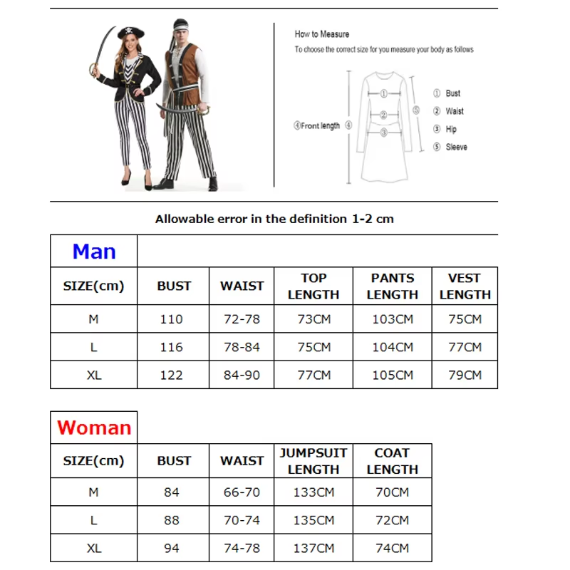 Pirate Couple Halloween Costumes