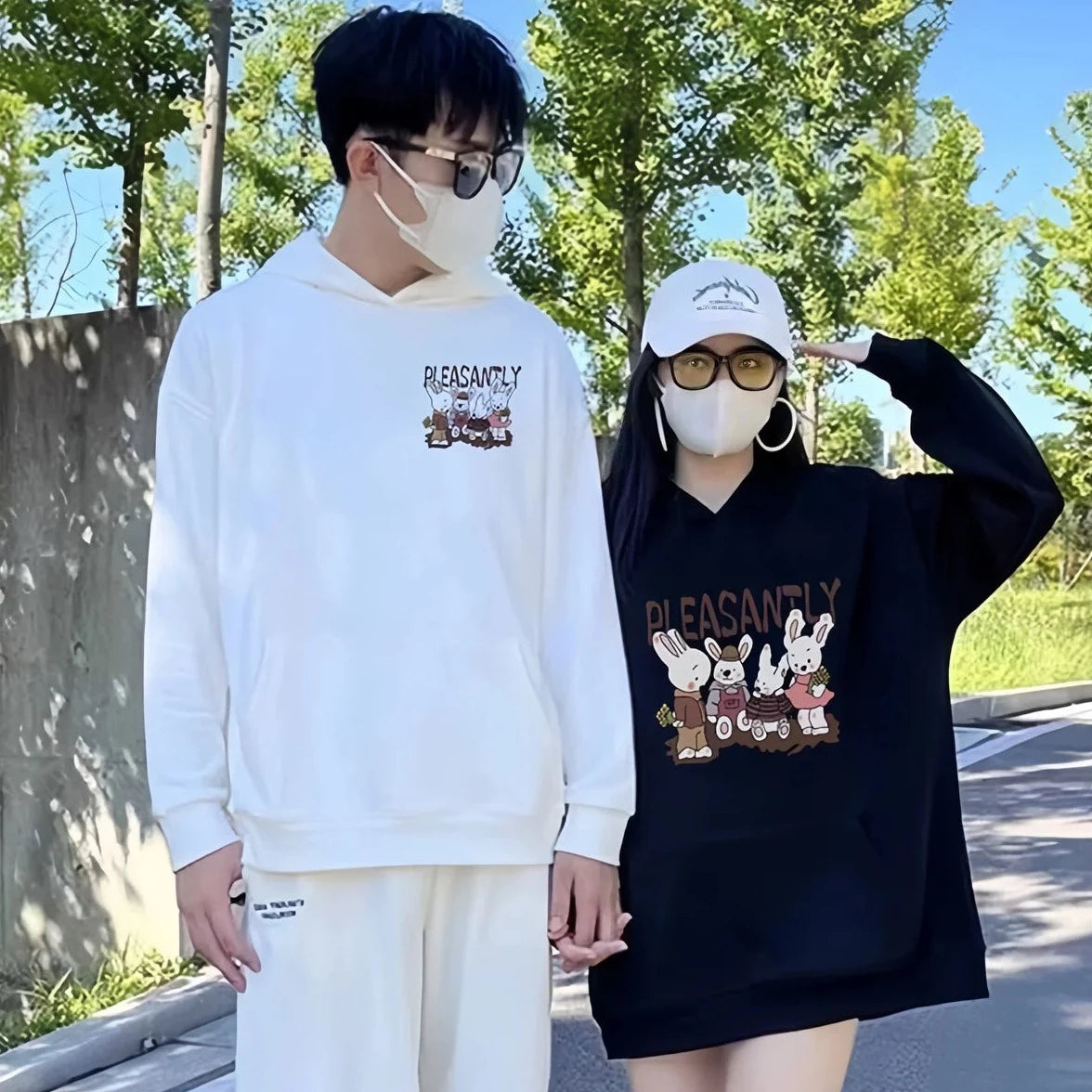 Pleasantly Couple hoodies