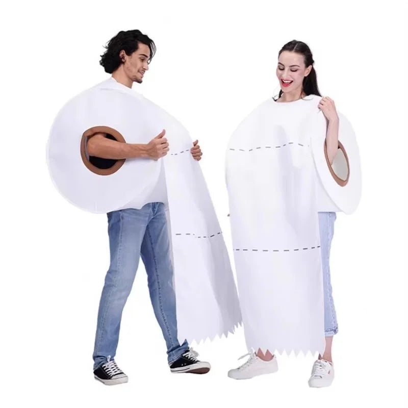Poop and Toilet Paper Adult Couple Costume