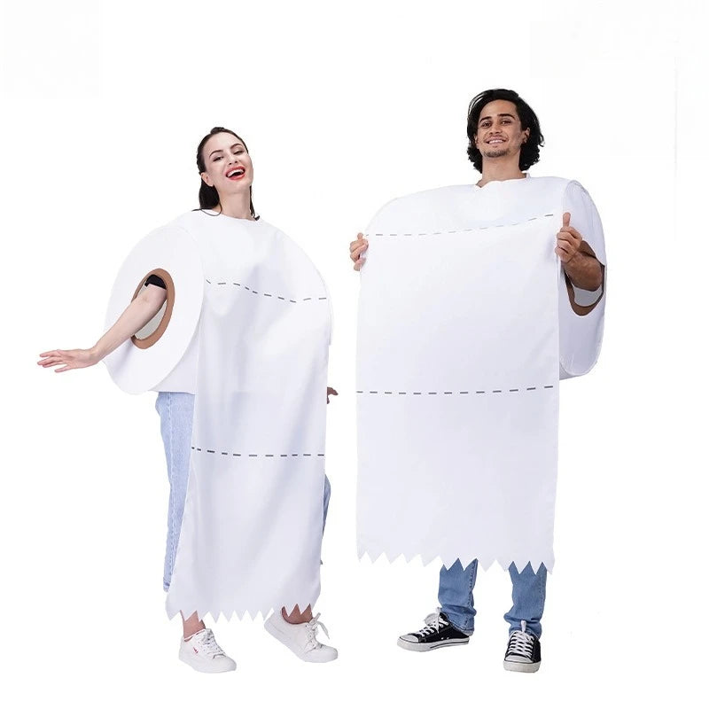 Poop and Toilet Paper Adult Couple Costume