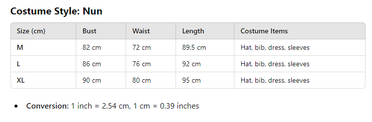 Nun Couple Halloween Costume