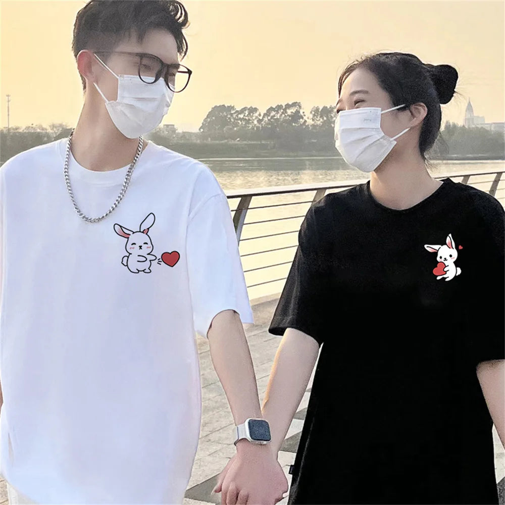Rabbits Heart Couples Shirts