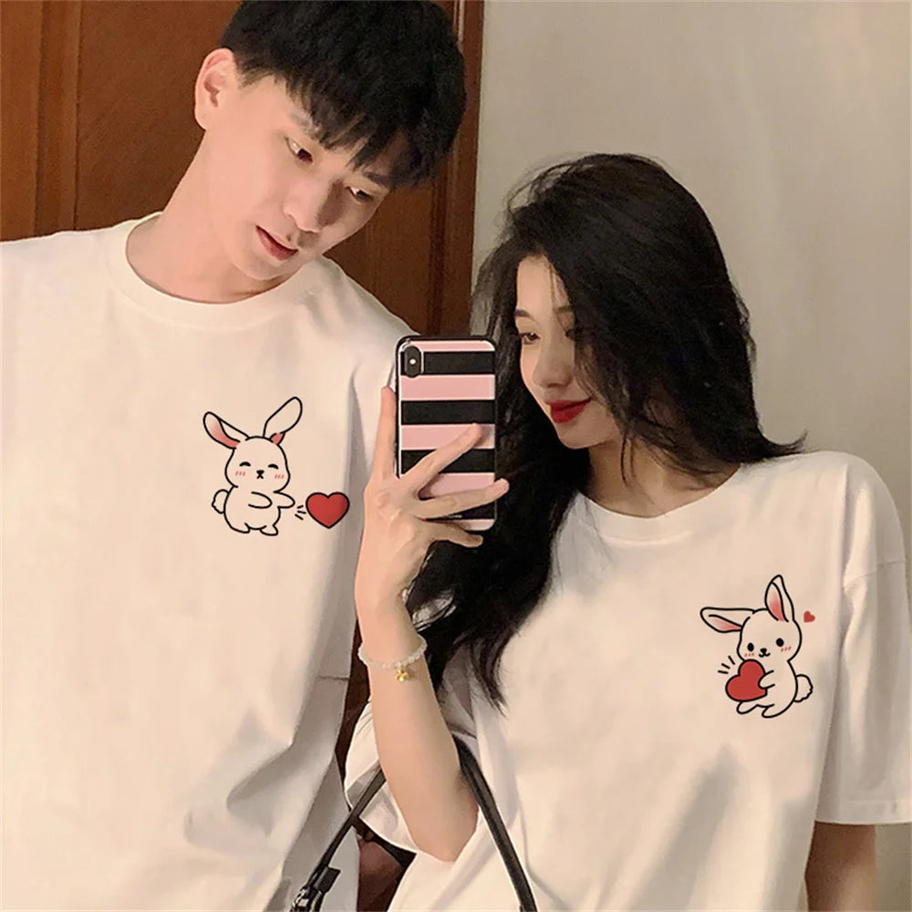 Rabbits Heart Couples Shirts