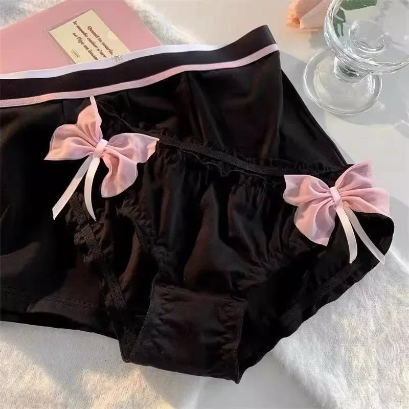 Black Pink Matching Couple Underwear