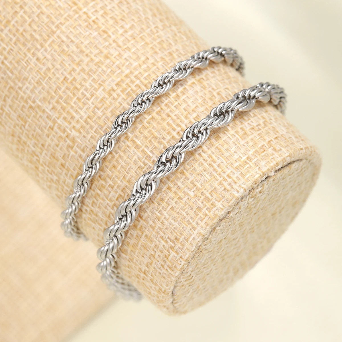 Silver Chain Bracelet for Couples